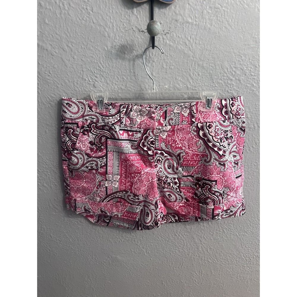 New York & Company Shorts Womens Size 14 Pink Black & White - Picture 2 of 9